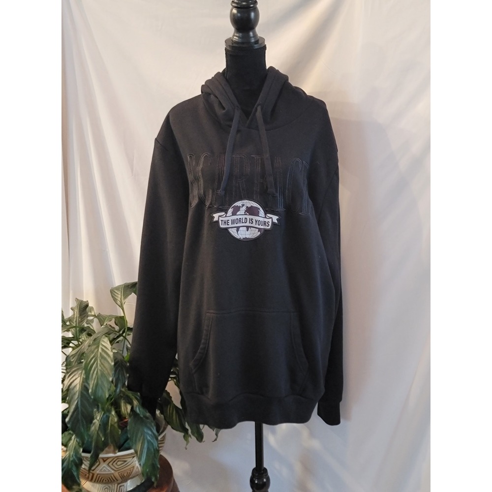 Scarface The World Is Yours Black Graphic Hoodie Tony Montana‎ Movie Sweatshirt